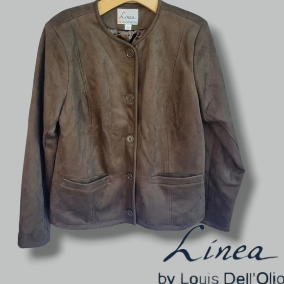 Linea by Louis Dell’Olio Women's vintage Brown Suede Jacket - size 8 - Picture 8 of 8
